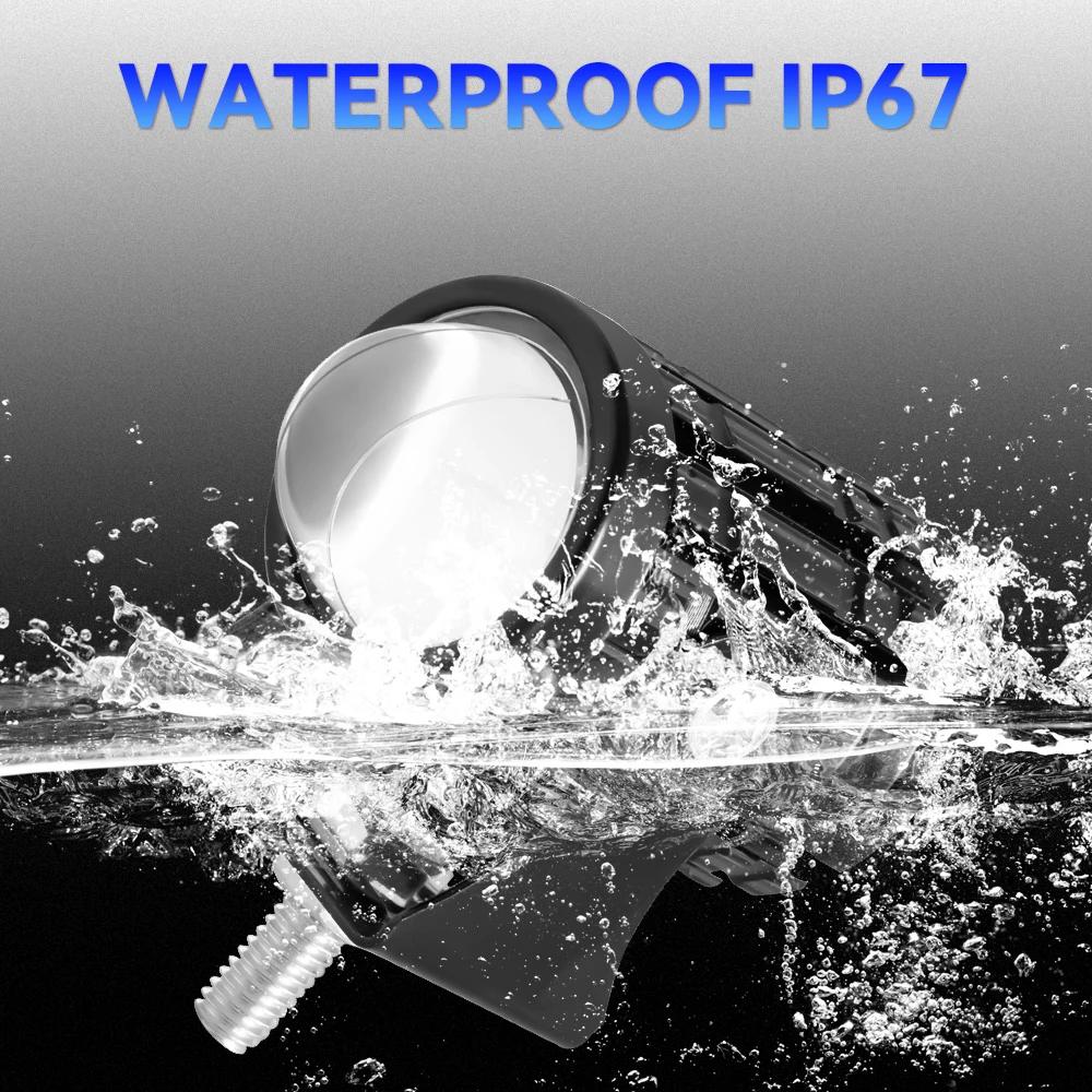 2pcs Motorcycle Led Headlight 12V High Bright Led Lights Lamp for Motorbike Moto Led Auxiliary Spotlights