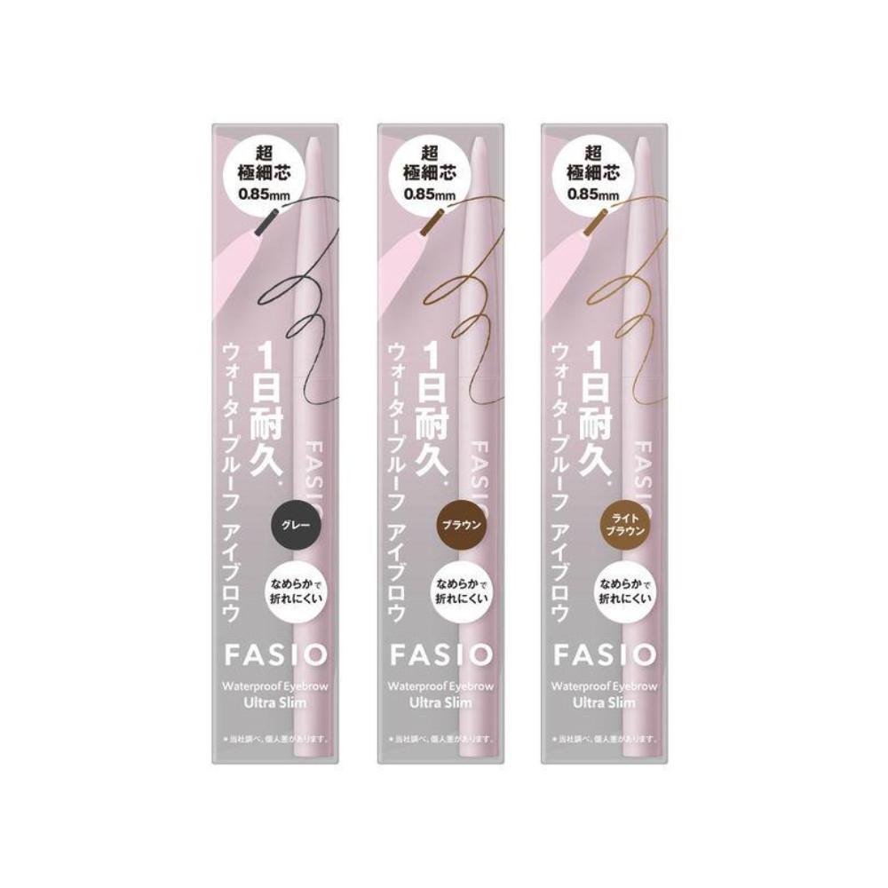 KOSE Fasio Waterproof Eyebrow Ultra Fine Core  01 Gray  02 Brown  03 Light Brown