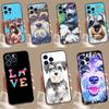 Lovely Dogs Schnauzer Case For iPhone 15 16 11 13 12 14 Pro Max Mini X XR XS 7 8 Plus Back Cover Shell