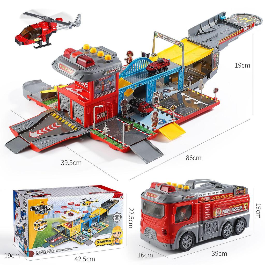 Educational Transforming Double-Decker Bus: Multi-Functional Inertial Sliding Toy with Lights for Children's Adventure Play