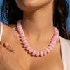 1Pcs Charms Chunky Jewelry Bohemian  Casual Dopamine Resin Bead Necklace Suitable For Women Daily Vacation Wear