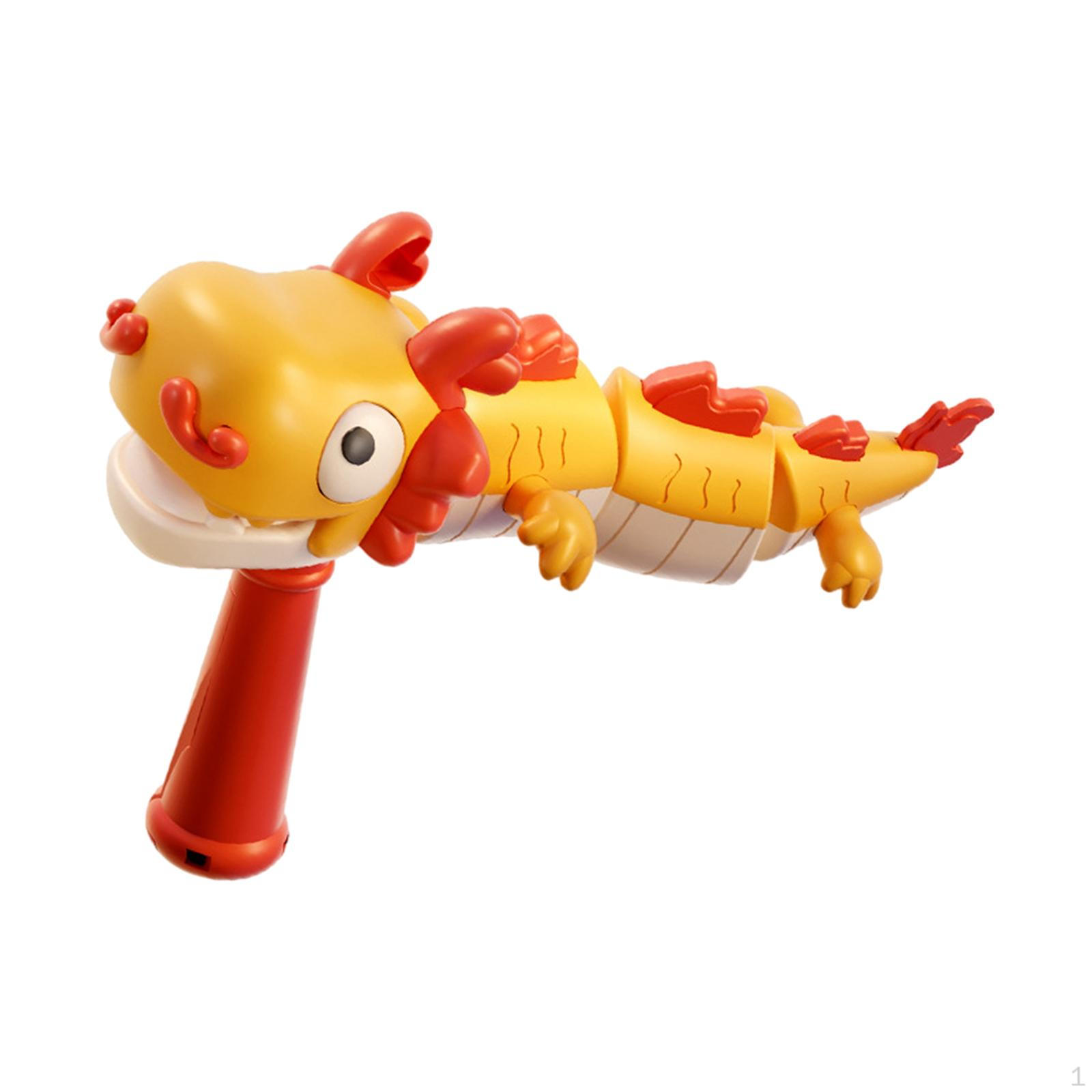 

Китайские игрушки дракона с ручкой, танцующая игрушка для детей от 3 лет, подарок на детский год жёлтый