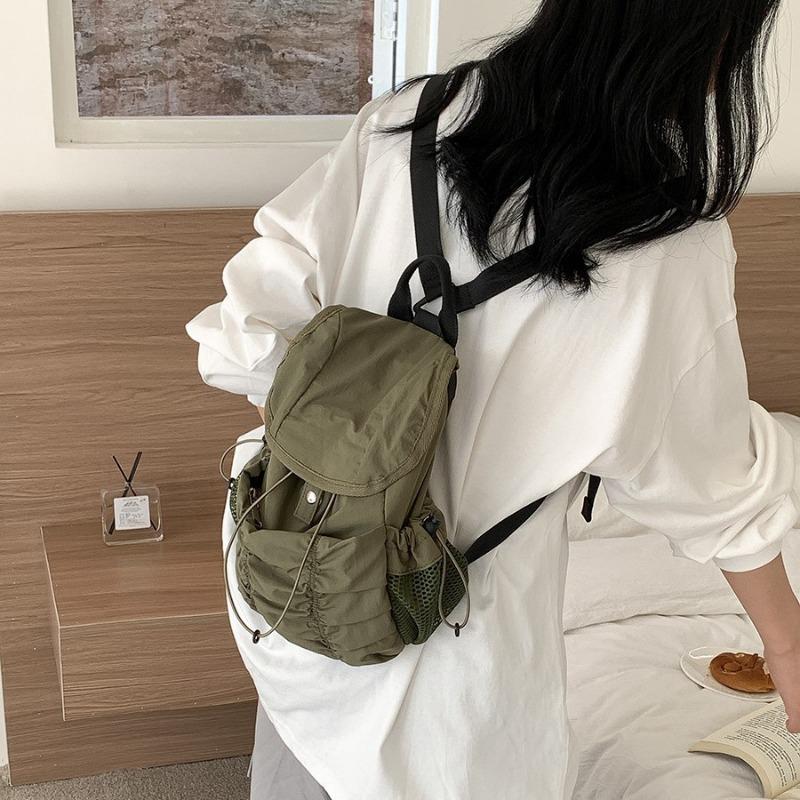 Premium Sense Flip Magnetverschluss Schultasche Rucksack Neu Lässig Nische Plissierter Rucksack Rucksack Rucksack