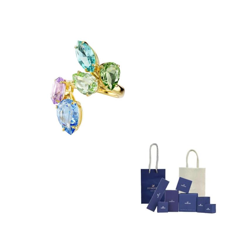Swarovski mixed-cuts ring 55-Original Brand Box