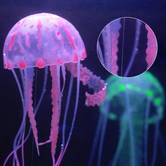 Glowing Luminous Artificial Jellyfish Aquarium Decoration Fish Tank Ornament