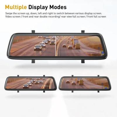 10 "IPS Tam Dokunmatik Ekran 1080 P Araç Kamerası Araba DVR Dikiz Kamera Video Kaydedici G-Sensor Park Monitörü