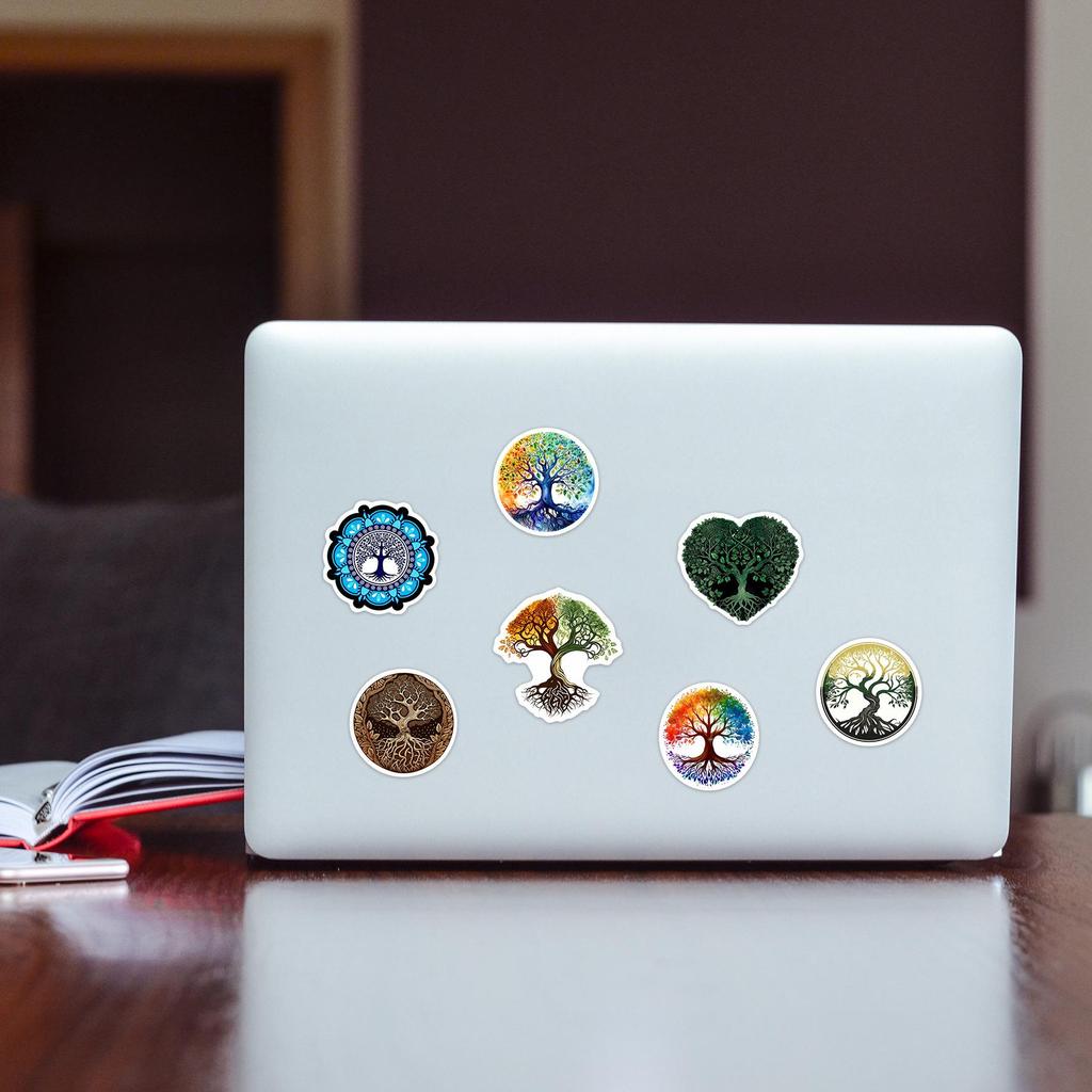 65 Life Tree Cartoon Fantasy Stickers: Waterproof Decorative Stickers for Phone Cases and Laptops
