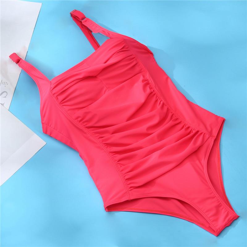 Sexy Slim Fit One Piece Large Size Swimwear Push Up Women Plus Size Swimsuit Closed Bodysuit Female Bathing Suit Pool Beachwear