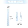 30Pcs Silicone Cable Ties Reusable Cable Management Organizers for Bundling and Fastening Cable Cords Wires Enduring