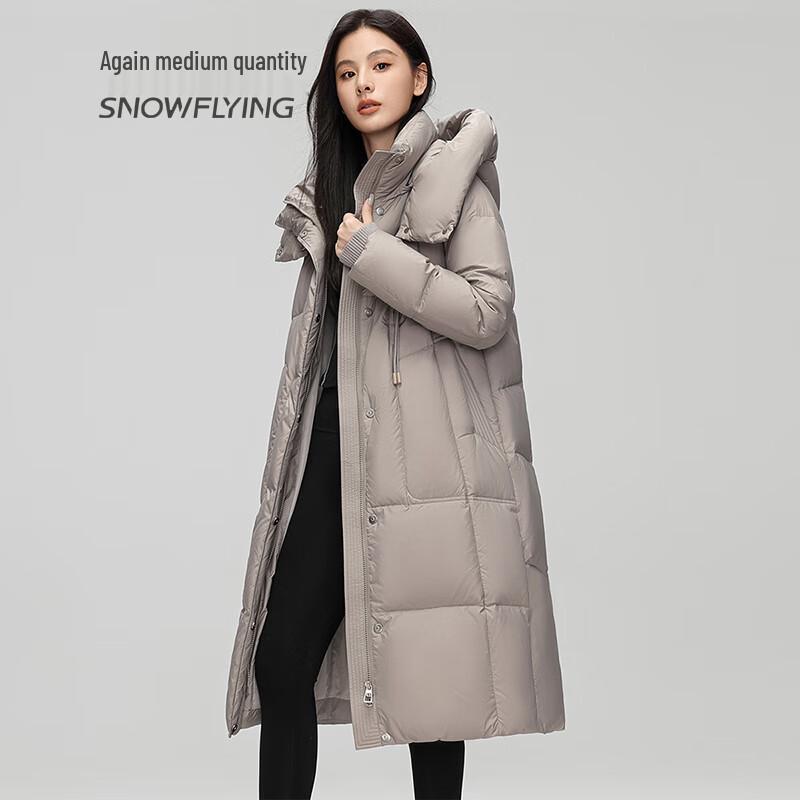 SNOWFLYING Women's Long Thickened Duck Down Jacket