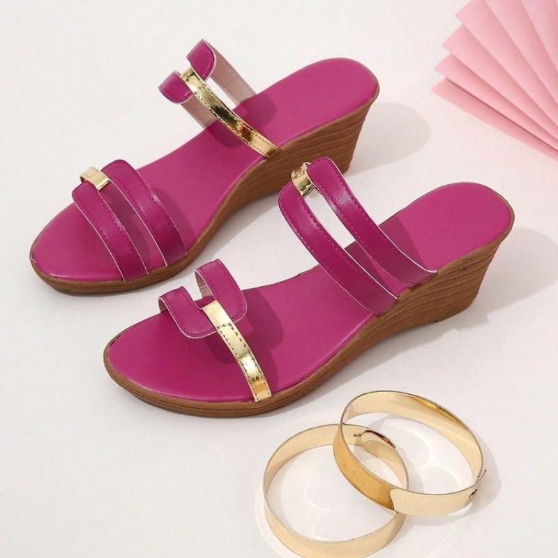 

Модная женская летняя мода Открытый носок Узкий ремешок Дизайнерская женская обувь Повседневные кожаные Сандалии на танкетке с толстой подошвой Женские сандалии Большой размер 35