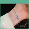 Geometric Zircon Silver Choker Necklace For Women With Elegant Hollow Design