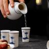 5Pcs/set Ceramics Japanese Style Sake Pot Baijiu Cup Set Home Kitchen Office Flagon Liquor Cup Drinkware Creative Barware Gifts