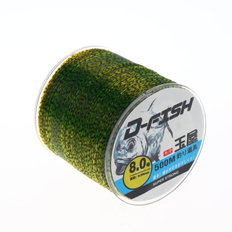 500M 3D Spotted Invisible Fishing Line Color Changing Monofilament Fishing Line Speckle Fluorocarbon Coated Carp Fishing Pesca