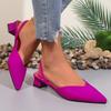 Chaussures à talons hauts et bout pointu pour femmes Style étranger Nouvelles Chaussures d'été Baotou Demi-chaussures Sandales et Pantoufles Grande taille