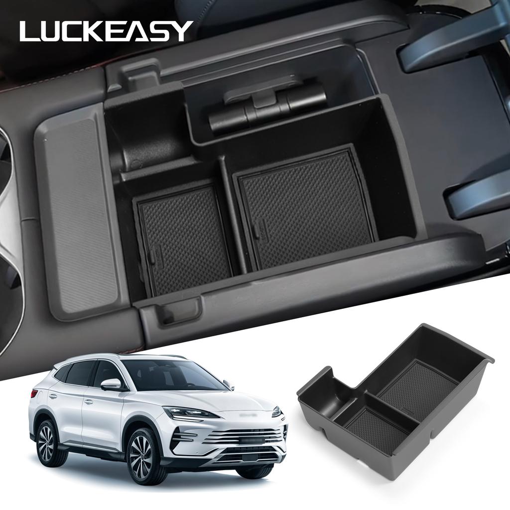 LUCKEASY Right Drive for BYD Song Plus DMi/Sealion 6 2025 Car Armrest Storage Box Organizer Case Center Console Storage Tray