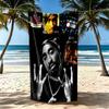 2pac Motiv Strandtuch Weich Langlebig Schnelltrocknend Bequem Leicht Geeignet für Sport, Reisen, Schwimmen, Yoga, Badezimmer, Strand und Pool