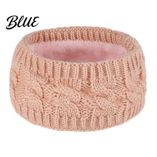 Cold Weather Ear Protection Winter Knitted Headband for Women Soft Fleece Lined Thermal Hair Outdoor Sports Warmer Band Thickened Plush Elastic Band