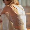 Stylish Full Lace V-Neck Backless Bra-Free Sling with Thick Padded Chest Wrap
