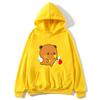 Cute Dudu and Bubu Hoodies Panda and Brownie Bear Couple Sweatshirt Men Women Clothes Kawaii Style Top