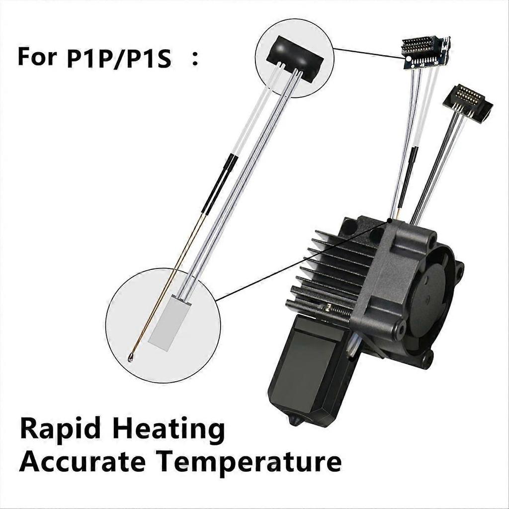 Complete  End Assembly  End for P1P P1S with Fan Upgrade 2.0 with Nozzle Complete Bamboo Lab P1 Carbon