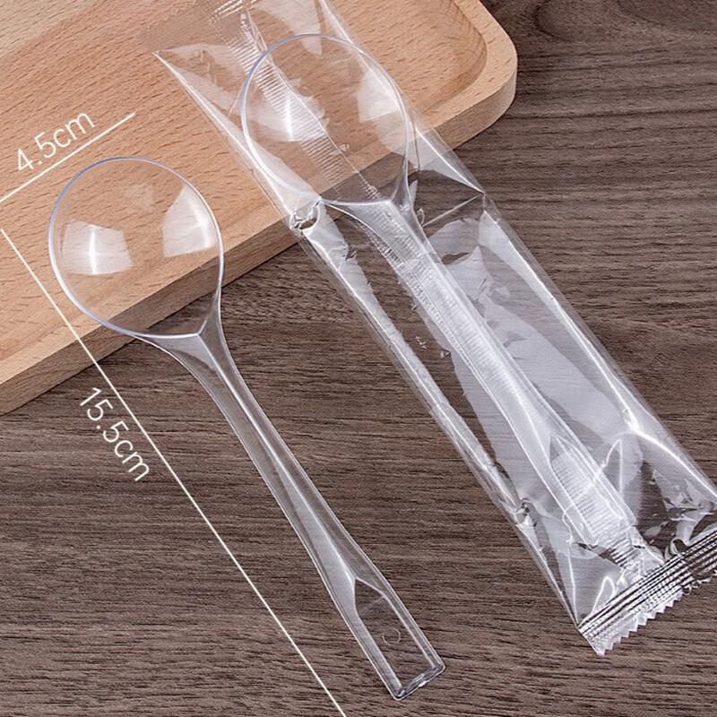 Zhi Shi Individually Wrapped Disposable Plastic Spoons