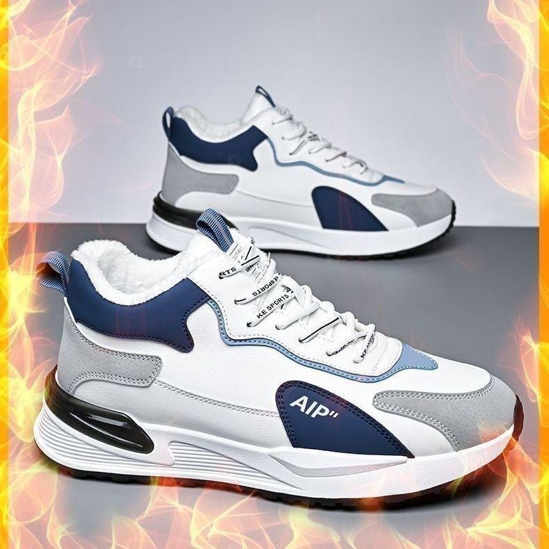 Pantofi pentru bărbați pantofi din lână pantofi casual la modă pentru bărbați versatili antiderapanți pentru alergare pantofi sport calduroși pentru bărbați