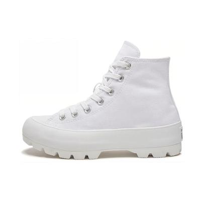 Lugged Lace-up High Top Canvas Women's White