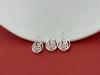 Sterling Silver 3D Fu Character Pendant & Bead Bracelet DIY Jewelry Set