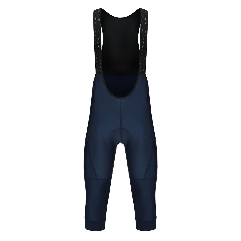 Calças de Ciclismo 3/4 Verão Anti-UV Alta Qualidade Almofada de Gel Calças Bib de Bicicleta 3/4 Preto Sólido/Verde Militar/Azul Marinho Primavera Calças de Ciclismo Knicker