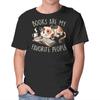 Unisex Crew Neck T-Shirt Books Are My Favorite People Graphic Short Sleeve Casual Tee