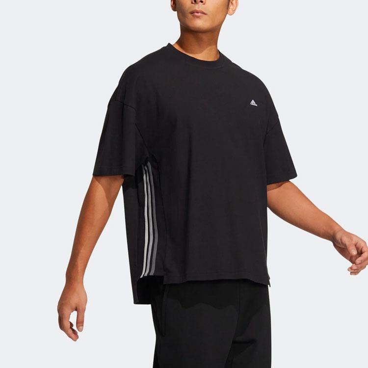 adidas Solid Color Sports Short Sleeve Tee 'Black' Men's HC9979