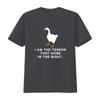 Inspiriert von Untitled Goose Game Ich bin der Schrecken, der in der Nacht schnattert T-Shirt vintage gewaschen Unisex dehnbar Designer-Kleidung