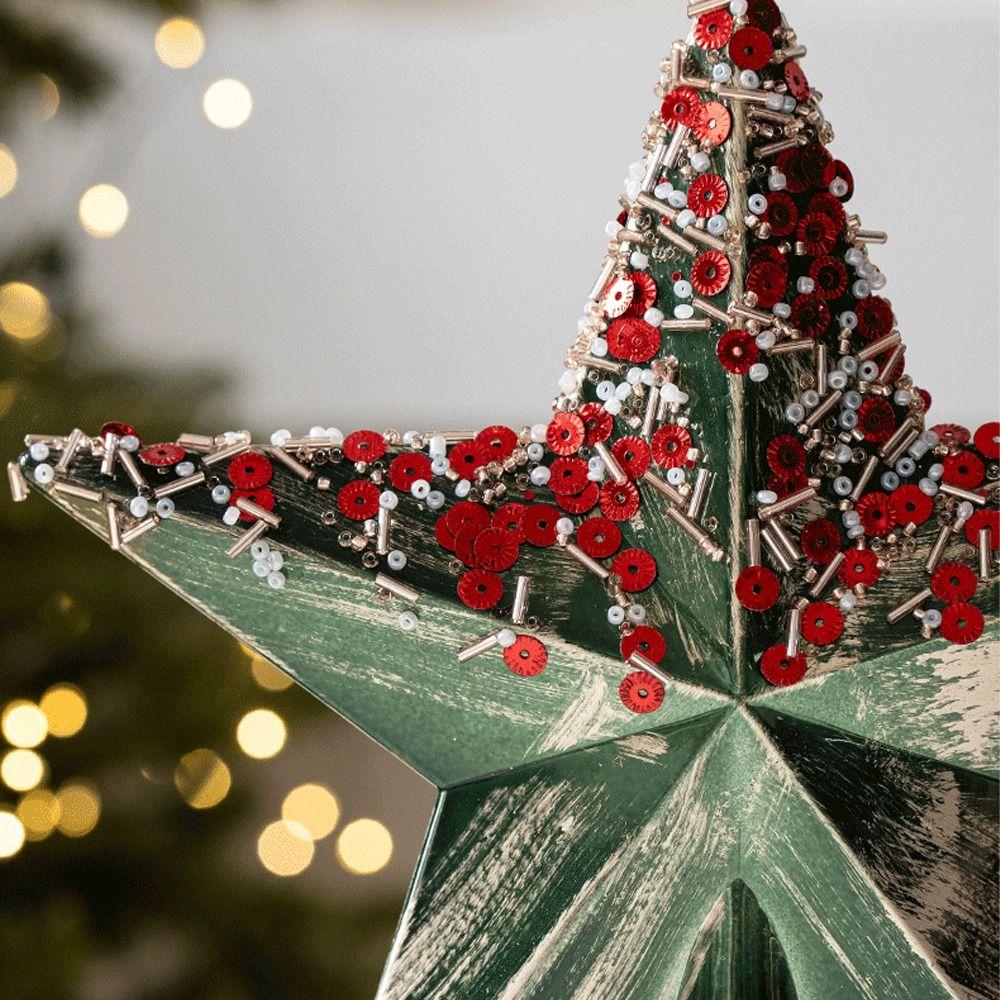 Kunststoff Weihnachtsbaumspitze Stern Retro Weihnachtsbaumschmuck Hotel Einkaufszentrum