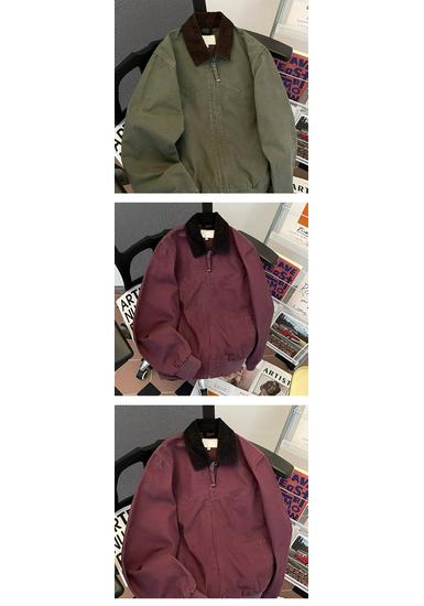 Men's Retro High-Grade Cotton Jacket, Autumn/Winter, Loose Fit, Lapel Style, Cool Design
