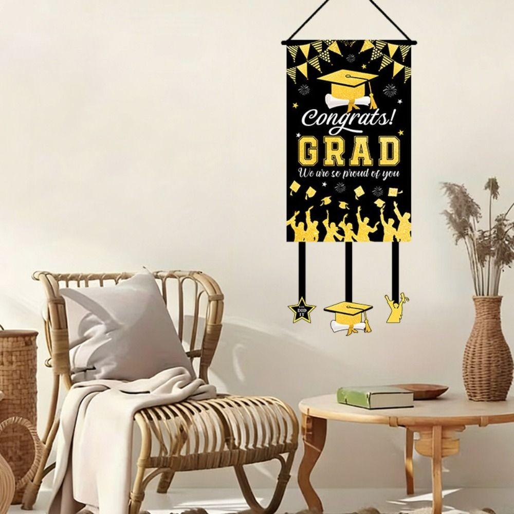 Photography Backdrop Graduation Door Flag Bachelor's Cap Graduation Decoration  Graduation Season