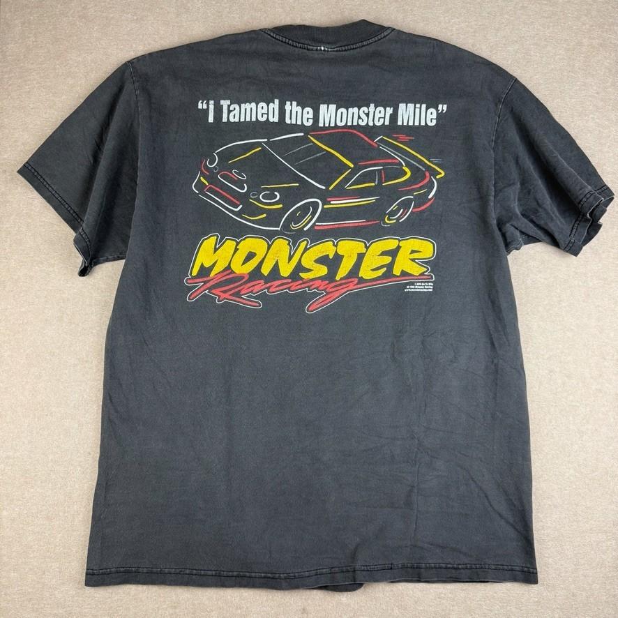Vintage 1998 Monster Racing Shirt Herren L Schwarz Monster Mile Delaware T-Shirt Unisex T-Shirt
