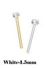 925 Silver Crystal Different Size Nose Studs Nose Piercing Body Jewelry Piercing Nez Pircing Nariz Joyería Corporal