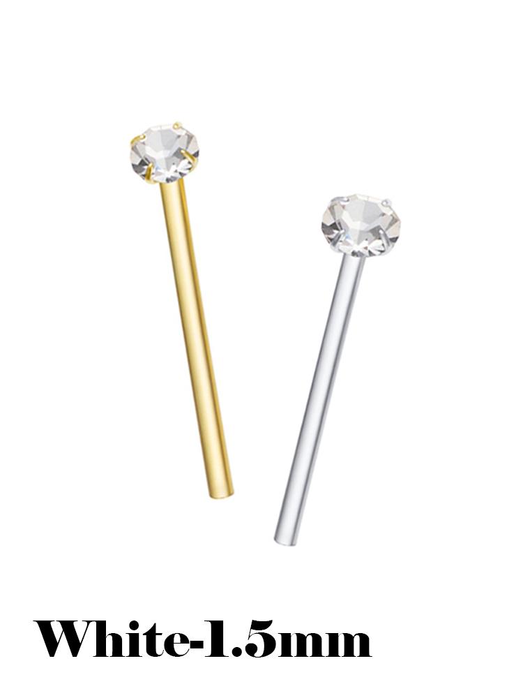 925 Silver Crystal Different Size Nose Studs Nose Piercing Body Jewelry Piercing Nez Pircing Nariz Joyería Corporal
