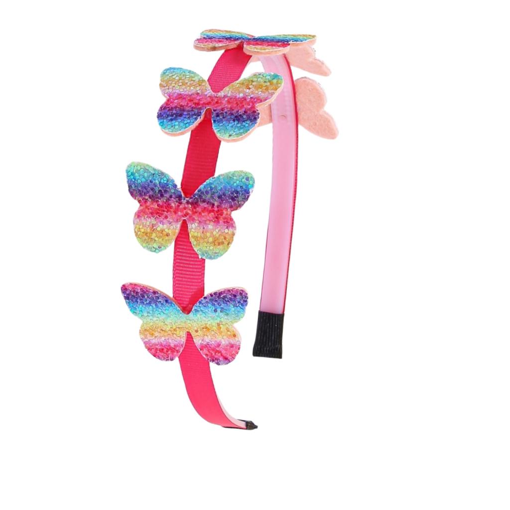 1/4pcs Glitter Star Headbands Party Decor Rainbow Butterfly Hairband Girls Headband Kids Children Party Favor Headwear