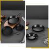 3Pcs Portable Frying Pans with Removable Handle Nonstick Skillets Light Weight Grill Pans Cookware for Camping Travel