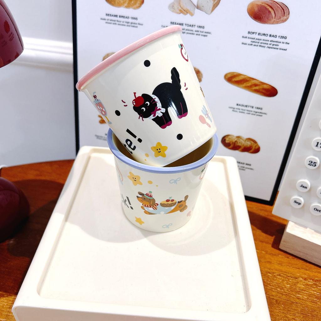 Cute Puppy Thickened Coffee Cup Water Cup Household Cartoon Paper Cup Shape Hand Holding Cup Ceramic Cup Mug Mug
