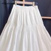 Japanese Mori Girl Summer Spring Women Princess Skirt High Waist Ruffles White A-Line Skirt Sweet Elegant Basic Skirts Womens