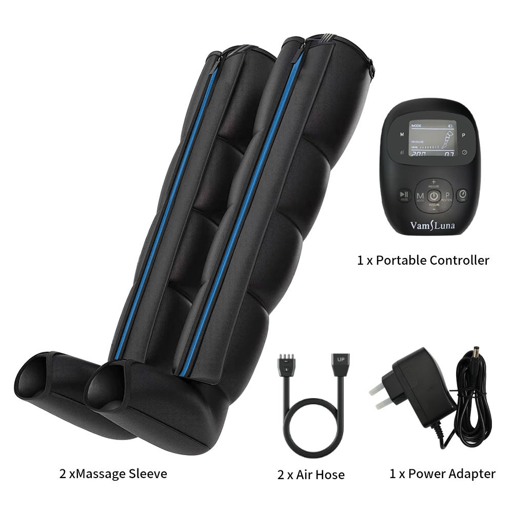 

Беспроводной массажер для ног с воздушной компрессией, 6 режимов и 8 уровней интенсивности, восстановление всей ноги на 360 градусов, аккумулятор 2000 мАч для спортсменов