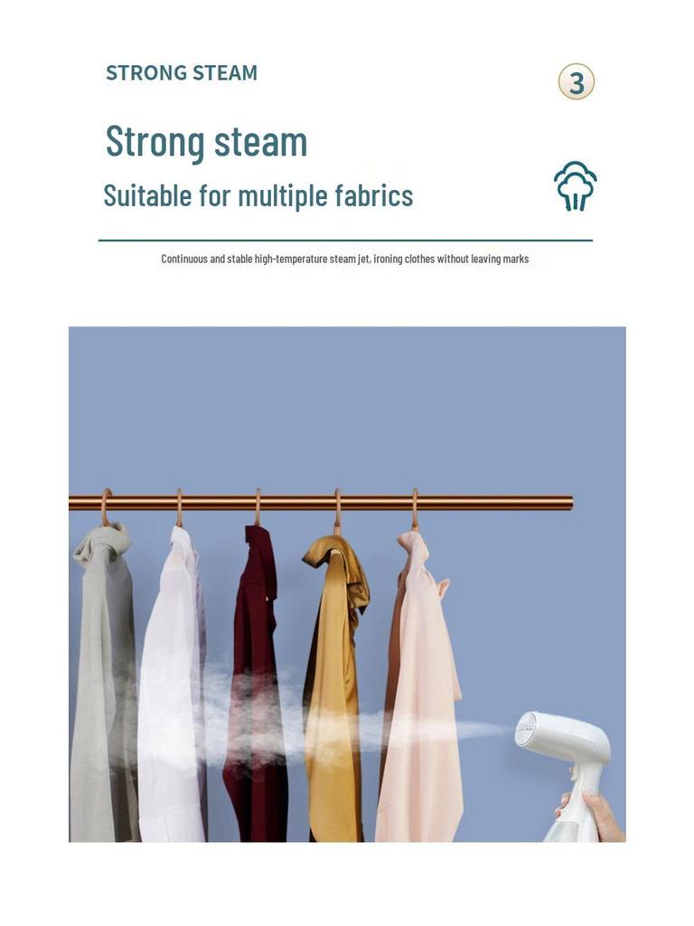 Portable Handheld Garment Steamer and Ironing Machine: Large Steam Brush for Travel and Home Use