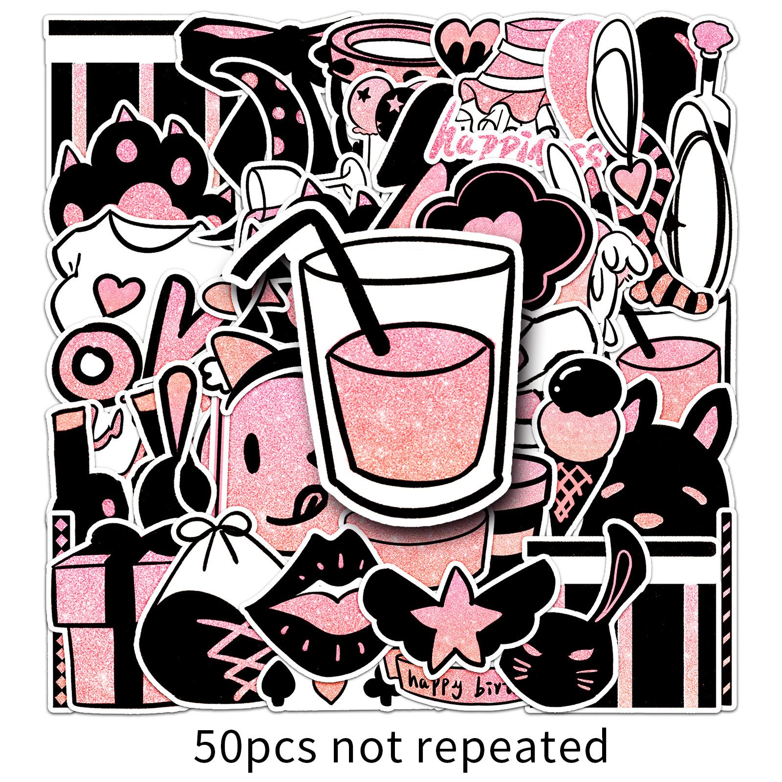 

50 оригинальных вечерние граффити, ручная роспись, мультфильм без нарушения прав, маленькая свежая декоративная наклейка на чемодан с гитарой