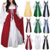 Renaissance Womens Vintage Medieval Long Dress Halloween Gothic Costume Gown