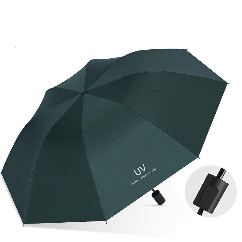 Double keel reinforced folding umbrella sun protection weather and rain dual-purpose business men's automatic umbrella custom logo advertising