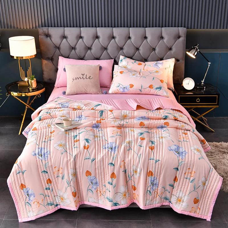 Letní patchworková přikrývka Květina Potištěná prošívaná přikrývka na postel Single/Queen/King Size Přikrývka/přikrývka na léto