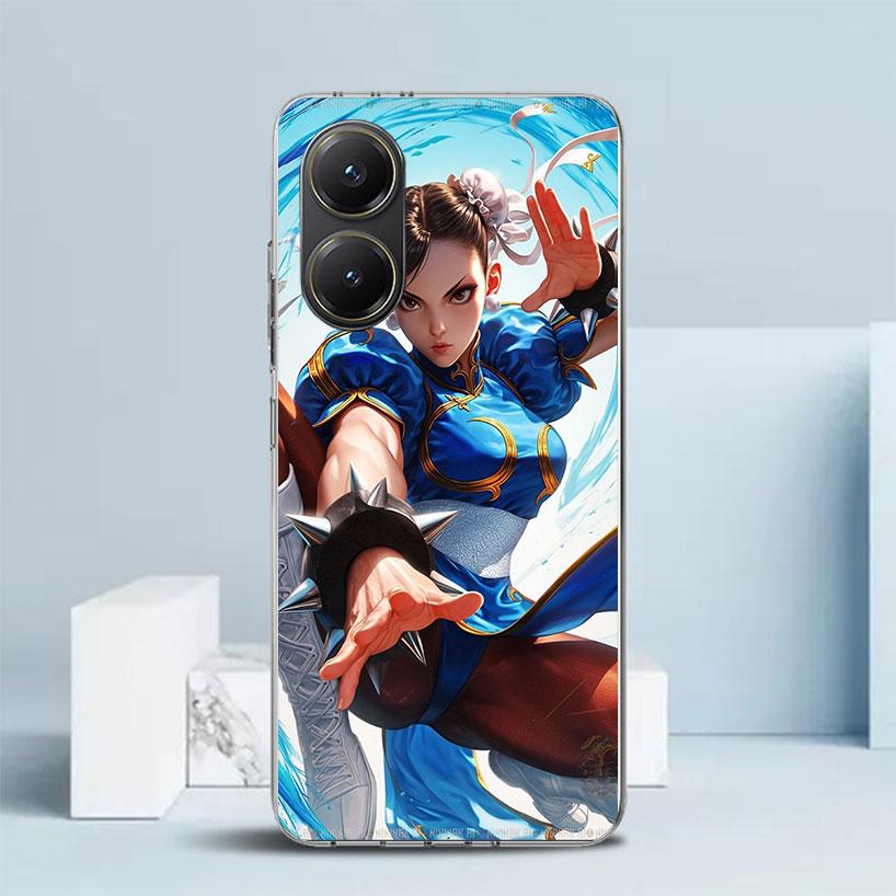 ChunLi S-Street F-FighterS Soft Cover for Xiaomi Poco F7 Ultra X7 X6 X5 Pro M7 Phone Case Redmi 15 15C 13 13C 12 12C 10 10C Prin